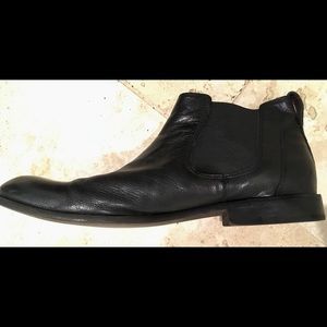 John Varvatos Black Leather Chelsea Boots